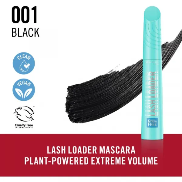 Rimmel Kind & Free Lash Loader objemová riasenka odtieň 001 black 9.5 ml