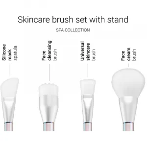 Notino Spa Collection Skincare brush set with stand sada štetcov pre starostlivosť o pleť