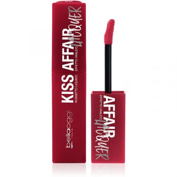 bellaoggi Kiss Affair Lacquer dlhotrvajúci tekutý rúž odtieň Confident 3,9 ml
