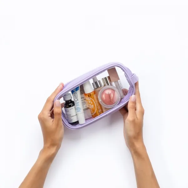 Notino Travel Collection Small Clear Organizer transparentná kozmetická taštička transparentný S Purple 20x10x5 cm 1 ks
