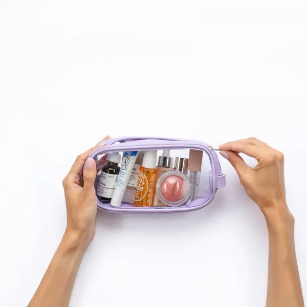 Notino Travel Collection Small Clear Organizer transparentná kozmetická taštička transparentný S Purple 20x10x5 cm 1 ks