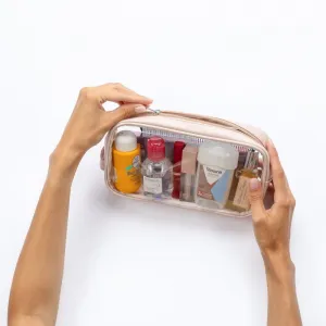 Notino Travel Collection Medium Clear Organizer transparentná kozmetická taštička M Beige 24x12,5x5 cm 1 ks
