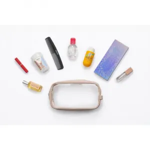 Notino Travel Collection Medium Clear Organizer transparentná kozmetická taštička M Beige 24x12,5x5 cm 1 ks