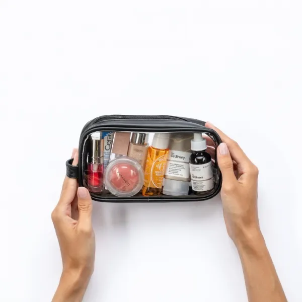 Notino Travel Collection Small Clear Organizer transparentná kozmetická taštička transparentný S Black 20x10x5 cm 1 ks