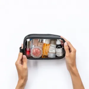 Notino Travel Collection Small Clear Organizer transparentná kozmetická taštička transparentný S Black 20x10x5 cm 1 ks