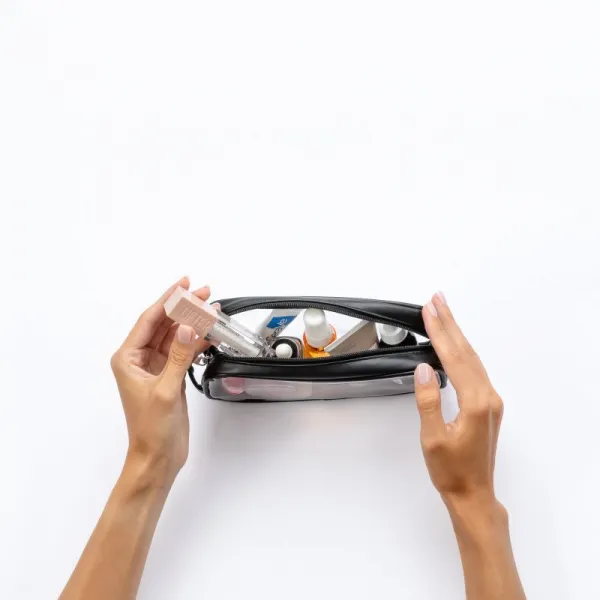 Notino Travel Collection Small Clear Organizer transparentná kozmetická taštička transparentný S Black 20x10x5 cm 1 ks