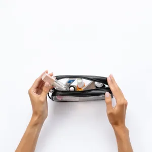 Notino Travel Collection Small Clear Organizer transparentná kozmetická taštička transparentný S Black 20x10x5 cm 1 ks