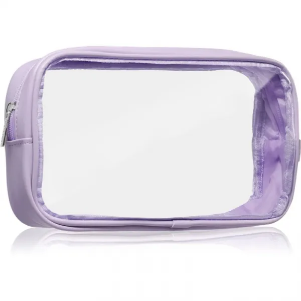 Notino Travel Collection Medium Clear Organizer transparentná kozmetická taštička M Purple 24x12,5x5 cm 1 ks