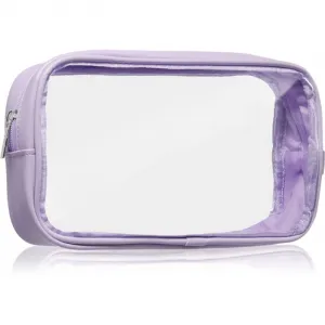 Notino Travel Collection Medium Clear Organizer transparentná kozmetická taštička M Purple 24x12,5x5 cm 1 ks