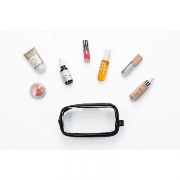 Notino Travel Collection Small Clear Organizer transparentná kozmetická taštička transparentný S Black 20x10x5 cm 1 ks