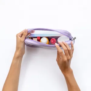 Notino Travel Collection Medium Clear Organizer transparentná kozmetická taštička M Purple 24x12,5x5 cm 1 ks