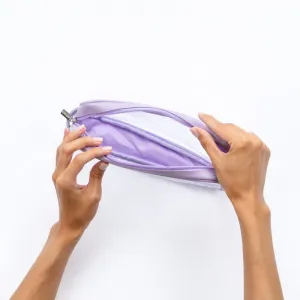 Notino Travel Collection Medium Clear Organizer transparentná kozmetická taštička M Purple 24x12,5x5 cm 1 ks