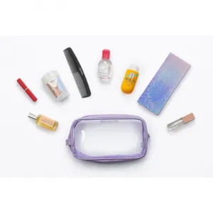Notino Travel Collection Medium Clear Organizer transparentná kozmetická taštička M Purple 24x12,5x5 cm 1 ks