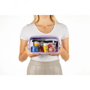 Notino Travel Collection Clear Organizer Set cestovná sada Purple 4 ks