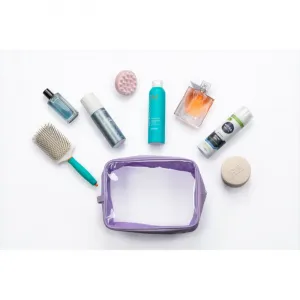 Notino Travel Collection Extra Large Clear Organizer transparentná kozmetická taštička XL Purple 27,5x20x12,5 cm 1 ks