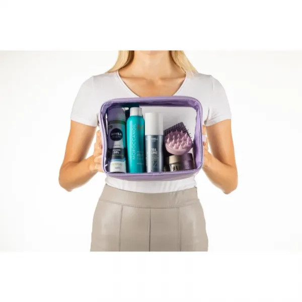 Notino Travel Collection Extra Large Clear Organizer transparentná kozmetická taštička XL Purple 27,5x20x12,5 cm 1 ks