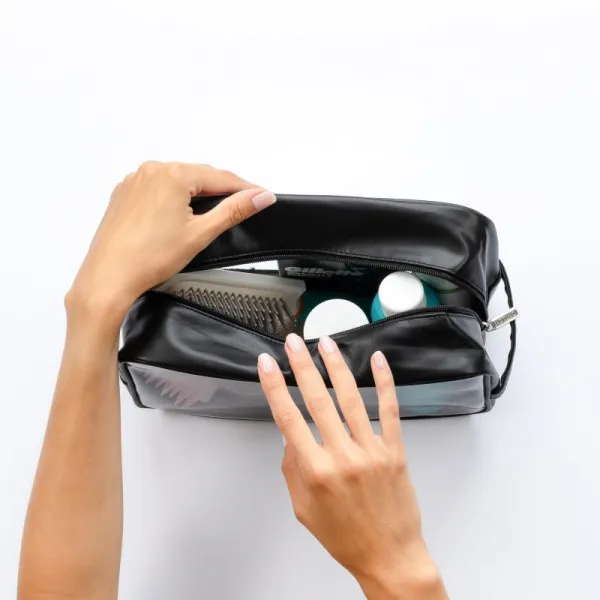 Notino Travel Collection Extra Large Clear Organizer transparentná kozmetická taštička XL Black 27,5x20x12,5 cm 1 ks