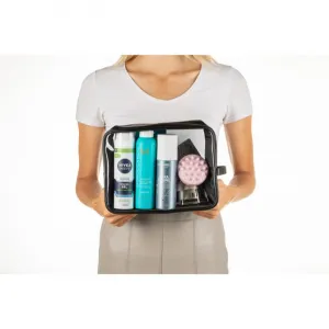 Notino Travel Collection Extra Large Clear Organizer transparentná kozmetická taštička XL Black 27,5x20x12,5 cm 1 ks