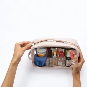 Notino Travel Collection Large Clear Organizer transparentná kozmetická taštička L Beige 1 ks