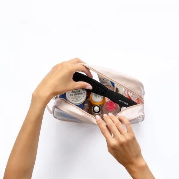 Notino Travel Collection Large Clear Organizer transparentná kozmetická taštička L Beige 1 ks