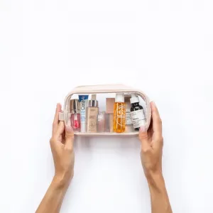 Notino Travel Collection Small Clear Organizer transparentná kozmetická taštička transparentný S Beige 20x10x5 cm 1 ks