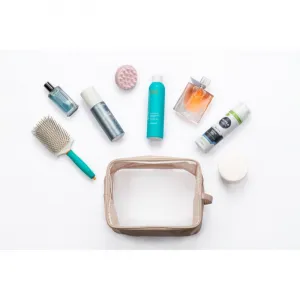 Notino Travel Collection Extra Large Clear Organizer transparentná kozmetická taštička XL Beige 27,5x20x12,5 cm 1 ks