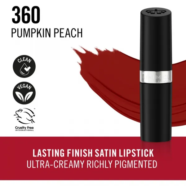Rimmel Lasting Finish dlhotrvajúci rúž odtieň 360 Pumpkin Peach 4 g