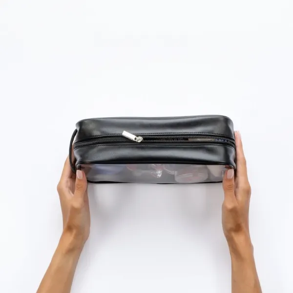 Notino Travel Collection Large Clear Organizer transparentná kozmetická taštička L Black 26x14x8,5 cm 1 ks