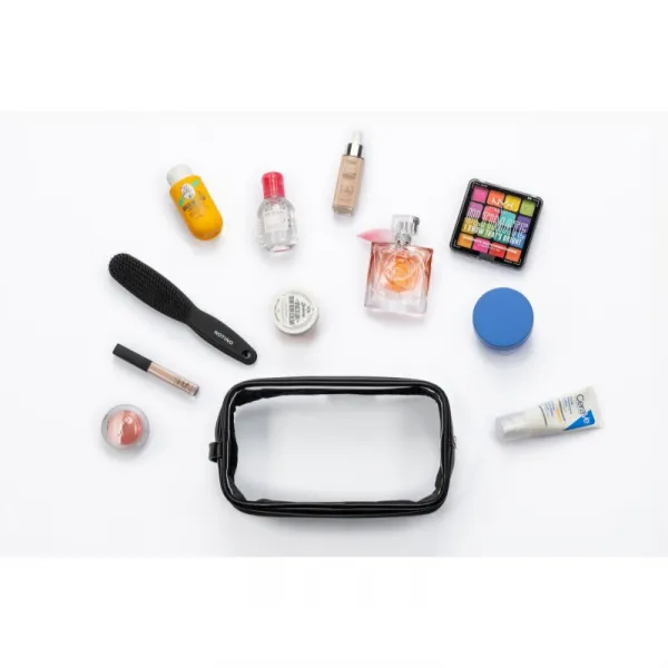 Notino Travel Collection Large Clear Organizer transparentná kozmetická taštička L Black 26x14x8,5 cm 1 ks