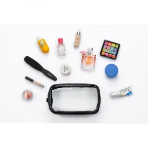 Notino Travel Collection Large Clear Organizer transparentná kozmetická taštička L Black 26x14x8,5 cm 1 ks