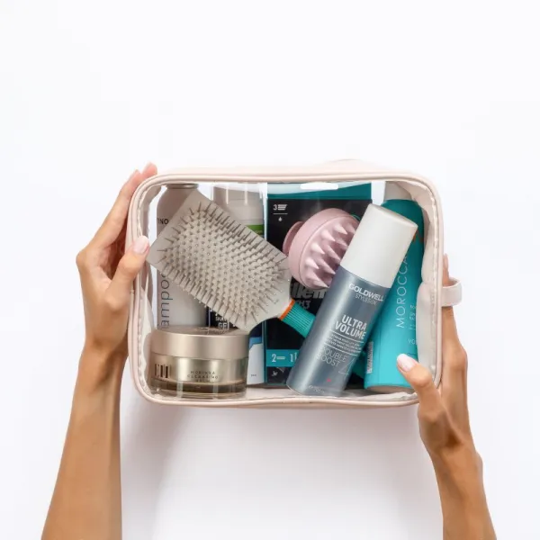 Notino Travel Collection Extra Large Clear Organizer transparentná kozmetická taštička XL Beige 27,5x20x12,5 cm 1 ks