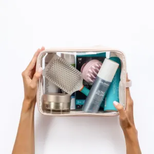 Notino Travel Collection Extra Large Clear Organizer transparentná kozmetická taštička XL Beige 27,5x20x12,5 cm 1 ks