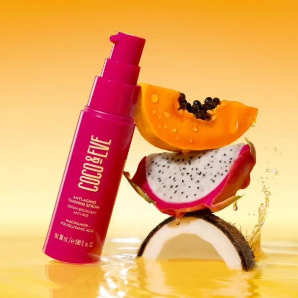 Coco & Eve Sunny Honey Anti-Aging Tanning Serum samoopaľovacie sérum na tvár 30 ml
