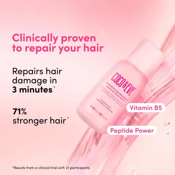 Coco & Eve Sweet Repair Intensive Hair Repairing Leave-in Treatment regeneračný bezoplachový kondicionér pre poškodené a farbené vlasy 50 ml