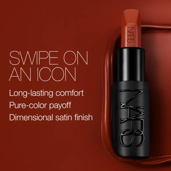 NARS Explicit Lipstick saténový rúž odtieň UNAUTHORIZED 3.8 g