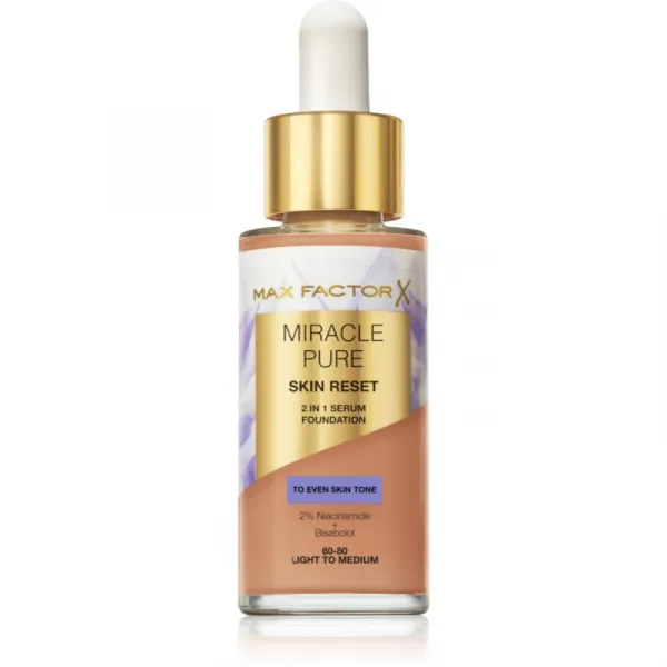Max Factor Miracle Pure ošetrujúci make-up odtieň 60-80 Light To Medium 30 ml
