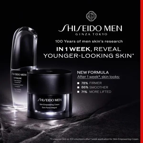 Shiseido Men Skin Empowering Advanced Cream posilňujúci krém na redukciu vrások 50 ml