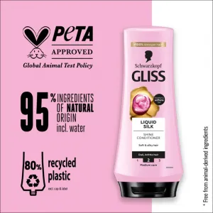 Schwarzkopf Gliss Liquid Silk regeneračný balzam pre posilnenie a lesk vlasov 200 ml
