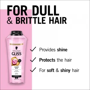 Schwarzkopf Gliss Liquid Silk regeneračný šampón pre posilnenie a lesk vlasov 400 ml