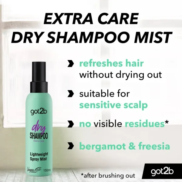got2b Fresh it Up Extra Care suchý šampón v ľahkej sprejovej hmle vône Bergamot & Freesia 150 ml