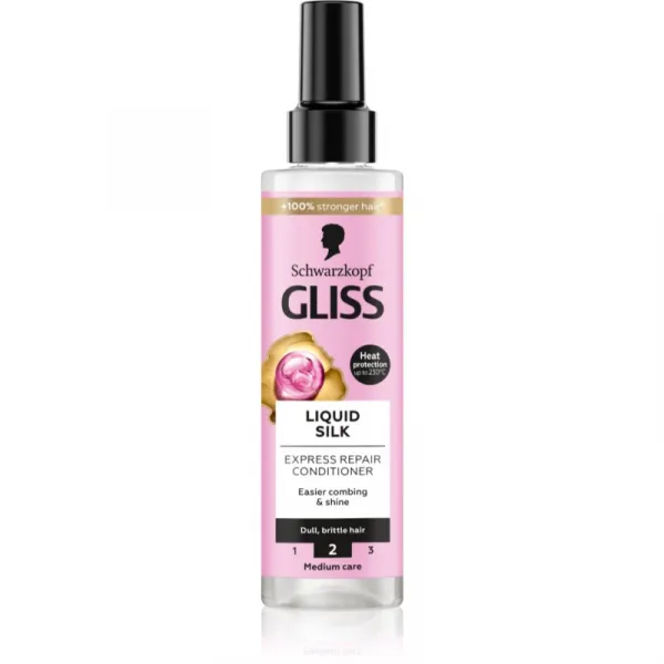 Schwarzkopf Gliss Liquid Silk bezoplachový kondicionér pre posilnenie a lesk vlasov 200 ml