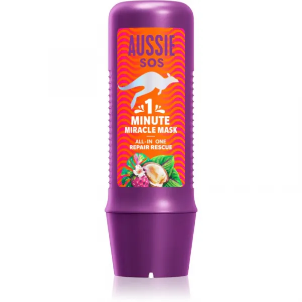 Aussie 1 Minute Miracle Repair Rescue intenzívne vyyživujúca maska pre suché a poškodené vlasy 250 ml