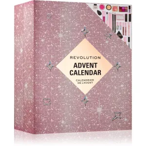 Makeup Revolution Xmass 2024 Advent Calendar - Adventný kalendár s 24 kozmetickými doplnkami a produktmi