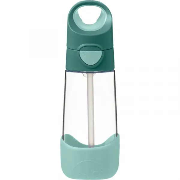 Fľaša na pitie so slamkou 450 ml - emerald forest