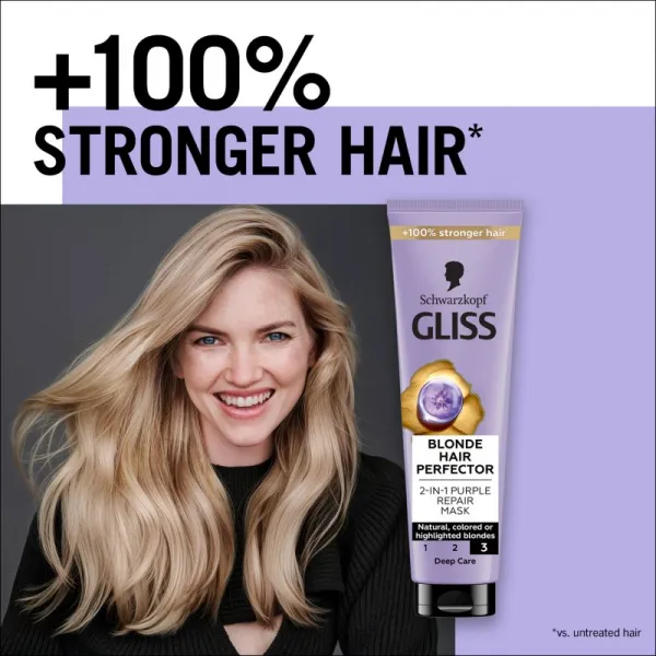 Schwarzkopf Gliss kondicionér - Blonde Hair Perfector Express Purple Conditioner (150ml)