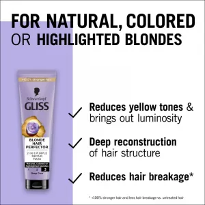 Schwarzkopf Gliss kondicionér - Blonde Hair Perfector Express Purple Conditioner (150ml)