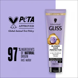 Schwarzkopf Gliss kondicionér - Blonde Hair Perfector Express Purple Conditioner (150ml)