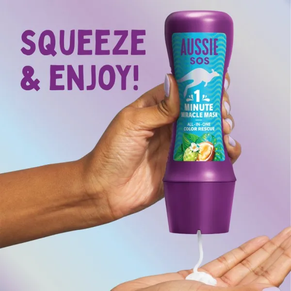 Aussie 1 Minute Miracle Color Rescue ošetrujúca maska pre farebné vlasy 250 ml