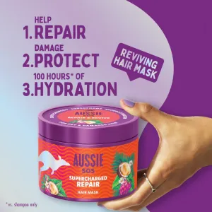 Aussie SOS Supercharged Repair maska na vlasy 500 ml