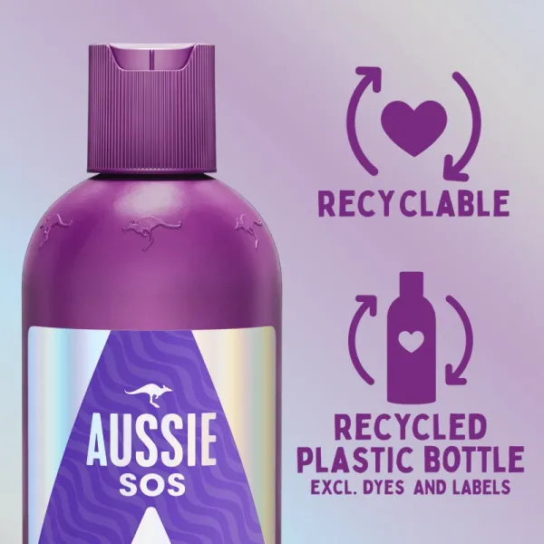 Aussie SOS Blonde Hydrate fialový tónovací šampón pre blond vlasy 300 ml